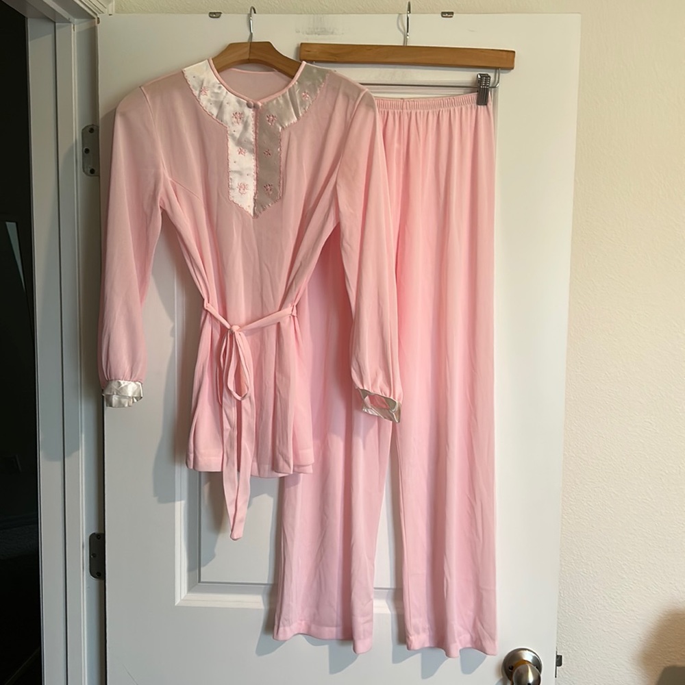 KAYSER 2-PIECE VINTAGE PAJAMA SLEEPWEAR LOUNGE SET SIZE XS/S